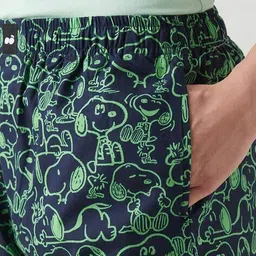 bewakoof Men's Peanuts Snoopy & All Over Printed Pyjamas image 5