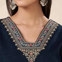 rangmanch by pantaloons Women Embroidered Straight Kurta image 5