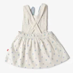 mom's love Puff Sleeve Top & Polka-Dot Dungaree Dress Set image 5