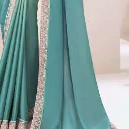 ri-wah Sequins Embellished Pure Chiffon Saree image 5