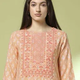 acai Women Printed Straight Kurta image 5