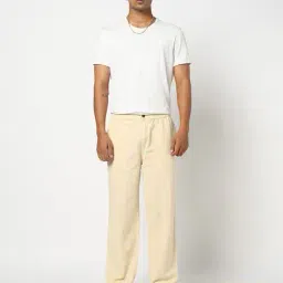 yousta Men Relaxed Fit Flat-Front Trousers image 5