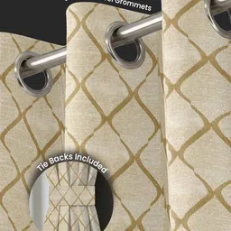 urban space Pack of 2 Jacquard Curtains with Eyelets image 5