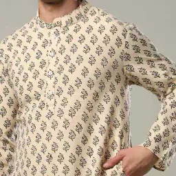indie picks Handblock Print Cotton Kurta image 5