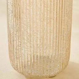 home centre  Set of 2 Glass Hurricane Candle Holder with Vase image 5