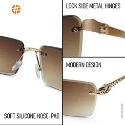 hashtag eyewear Men UV-Protected Rectangular Sunglasses-ICE-S2683-C2 image 5