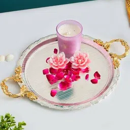 market 99 Silver-Plated Round-Shaped Tray image 5