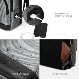 vip Unisex Laptop Backpack with Zip Closure  image 5