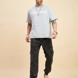 studio nexx Men Washed Straight Mid Rise Waist Joggers Jeans image 5