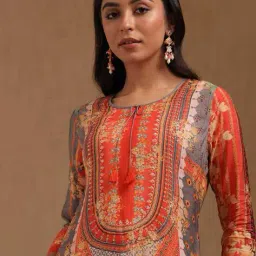 soch Women Floral Print Straight Kurta image 5