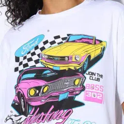 outryt by azorte Mustang Graphic Print T-Shirt image 5