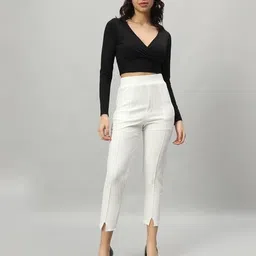 wuxi Mid-Rise Trousers with Elasticated Waist image 5