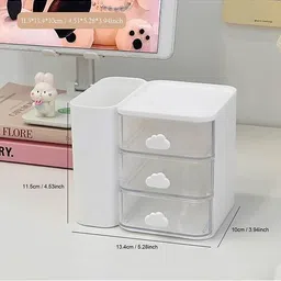 house of quirk 3 Tier with 1 Holder Transparent Cosmetic Jewelry Box image 5