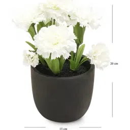 pure home and living Artificial Carnation with Cement Pot image 5