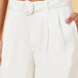 honey by pantaloons Women Double-Pleated Straight Fit Trousers image 5