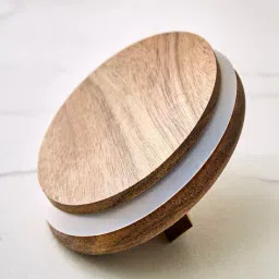 home centre  Marcus Borosilicate Glass Jar with Acacia Wood Lid - 400ml image 5