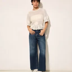 only Women Crochet Boxy Fit Top image 5