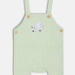 mini klub Round-Neck Woven Cotton Dungaree Set image 5