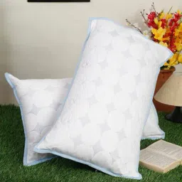 hosta homes Pack of 2 Pure Cotton Embroidered Pillow Covers image 5