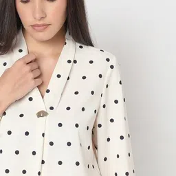 vero moda Women Polk-Dot Print Relaxed Fit Top image 5