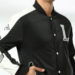 lee cooper Men Applique Embroidered Regular Fit Bomber Jacket image 5