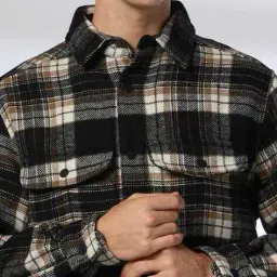 rev-verse Men Checked Slim Fit Shacket image 5