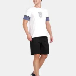 t-base Men Regular Fit Cotton Shorts with Insert Pockets image 5
