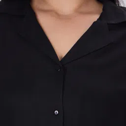 style quotient Women Regular Fit Cuban-Collar Shirt image 5