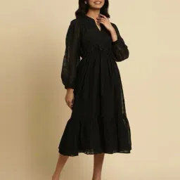 Embroidered Midi Tiered Dress image 5