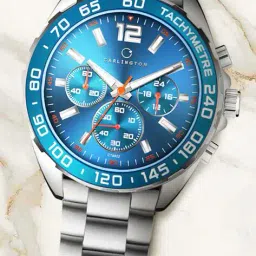 carlington Men Water-Resistant Chronograph Watch - Legacy 9922 image 5