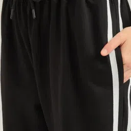 outzidr  Women Elasticated Drawstring Waist Straight Track Pants image 5