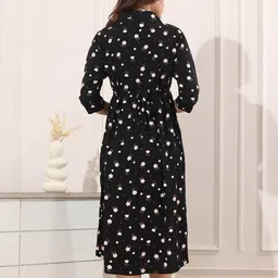 easy mom Women Floral Print Fit & Flare Dress image 5