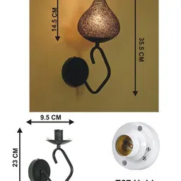 afast Vintage Handpainted Wall Lamp with Shade image 5