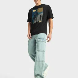 jockey Super Combed Cotton Graphic Printed Oversized T-Shirt-US81 image 5