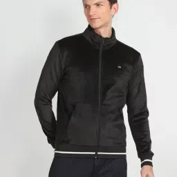 arrow sports Men Regular Fit Zip-Front Sweatshirt image 5