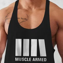 bab Men Typographic Print Sleeveless Vest image 5