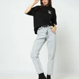 gap Women Brand Print Loose Fit Crew-Neck T-Shirt image 5