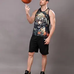 yellow tree Men Printed Round-Neck Vest image 5