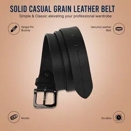 red tape Men Wide Leather Belt  image 5