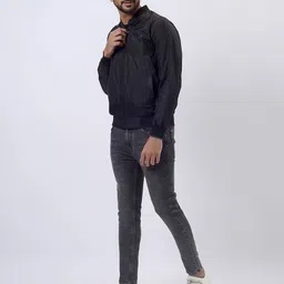 jadeblue Men Regular Fit Zip-Front Bomber Jacket image 5