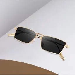 funglasses Men UV Protected Rectangular Full-Rim Sunglasses image 5