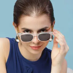 resist eyewear Unisex ZYAN-WHITE-TG-BL4 UV-Protected Full-Rim Wayfarer Sunglasses image 5