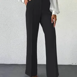 avanova Women Loose Fit Pleat-Front Pants image 5