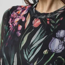 van heusen Women Printed Round-Neck A-Line Dress image 5