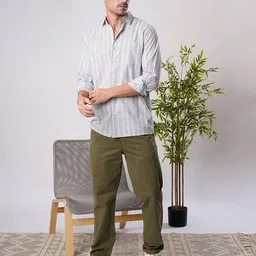 ivoc Cotton Mid Rise Loose Trousers image 5