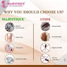majestique Women Set of 2 Pumice Stone with Grip image 5