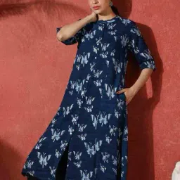 nyrika Women Floral Print A-Line Kurta image 5