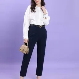 tokyo talkies Women Mid-Rise Slim Fit Trousers image 5