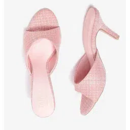 pair-ie tales Women Open-Toe Stilettos with Stitch Detail image 5