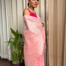 indie picks Elegant Cotton Silk Saree with Blouse Piece  image 5